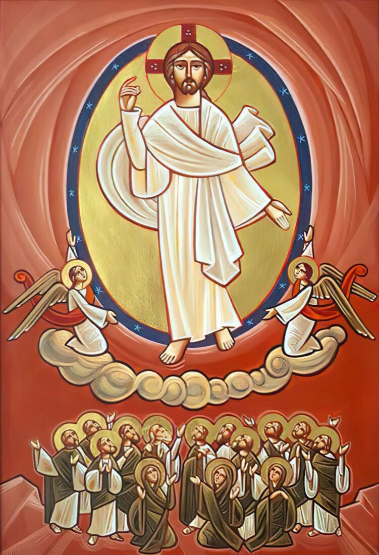 ascensioniconupscaled-751x1100 تسبحة الأحد في الخمسين المقدسة (من عيد الصعود إلى عيد العنصرة)